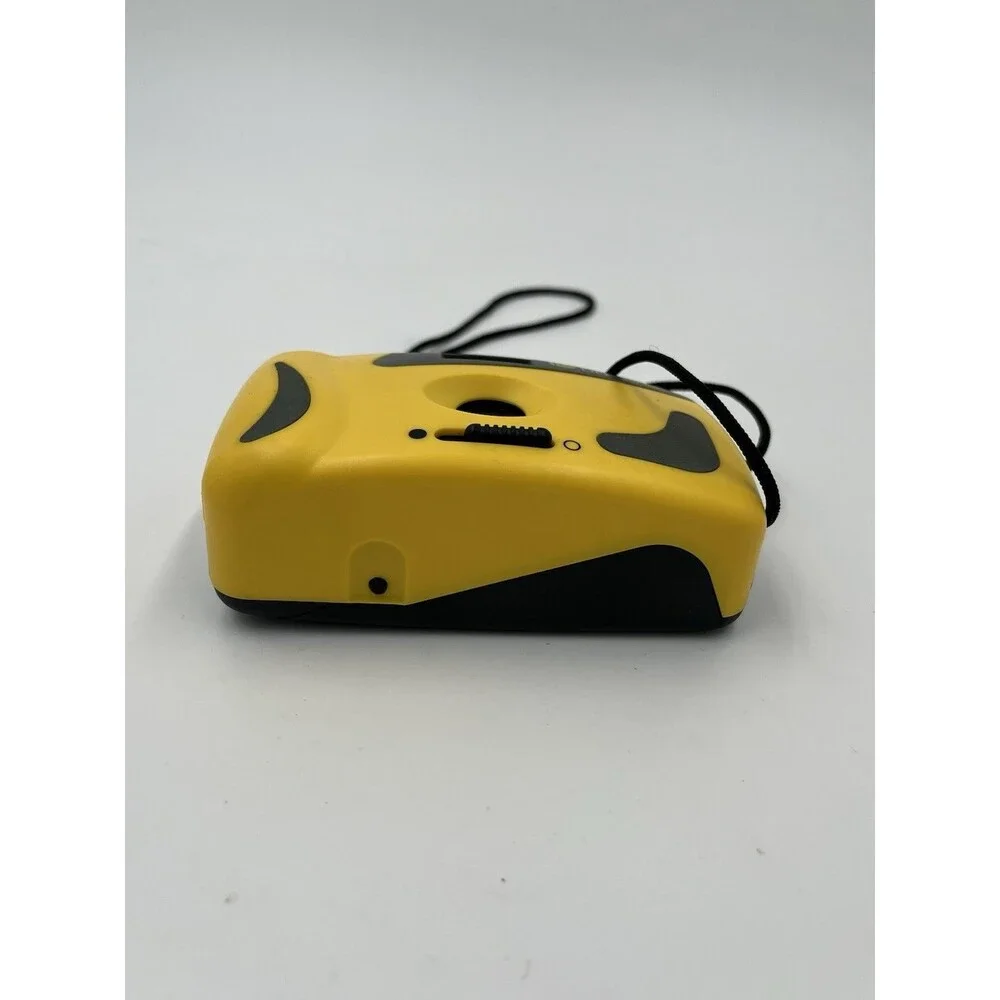 Vintage Lifelong Point And Shoot 35mm Camera With Carting Cord Yellow